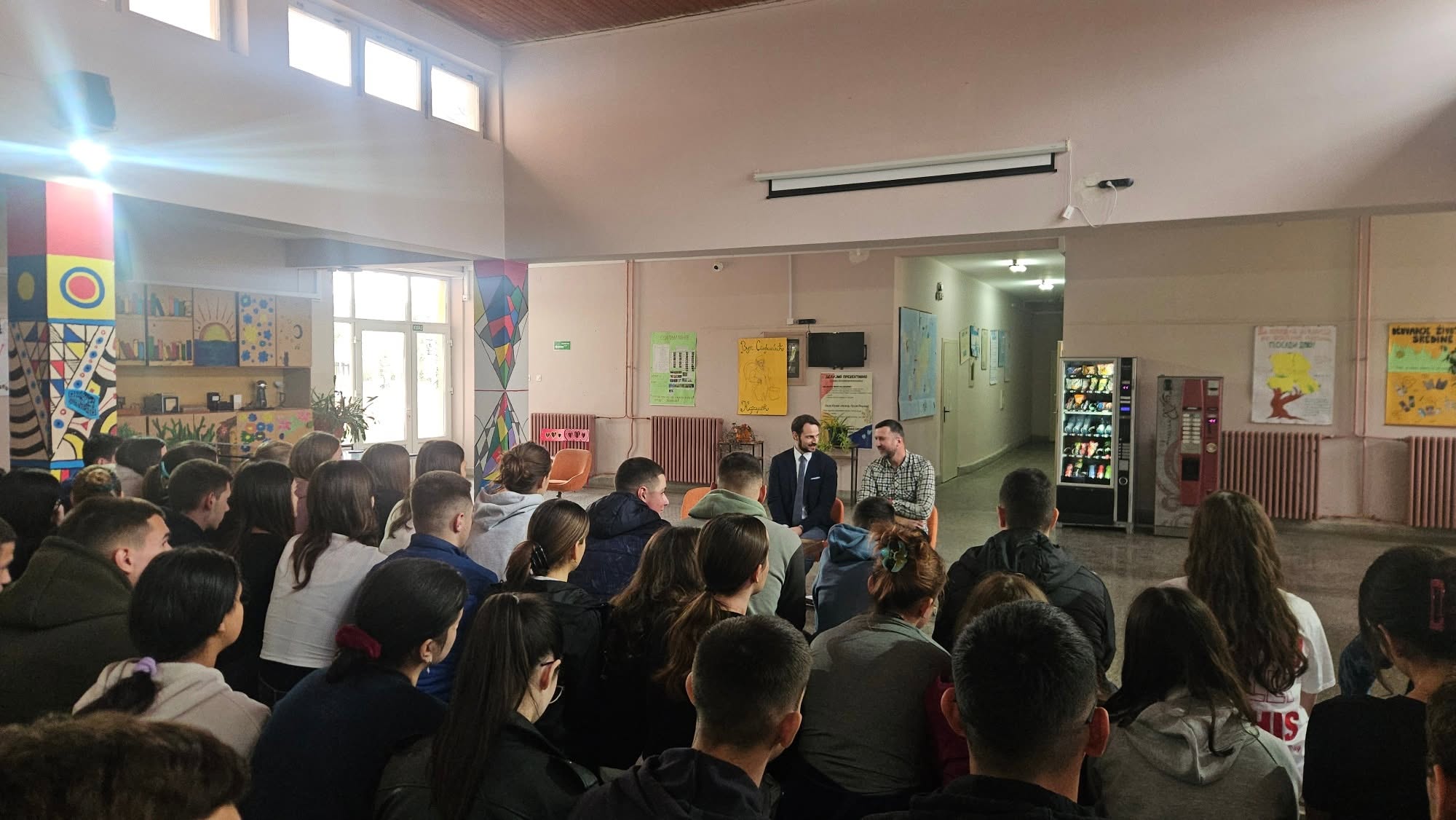 Марко Радовић у средњој школи у Сечњу